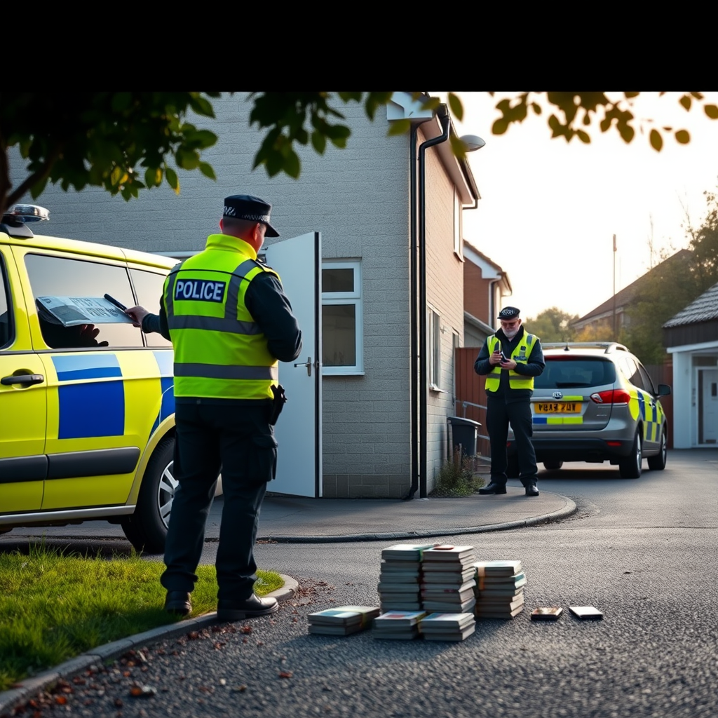 Dawn swoop nets cash and phones as police arrest two in drug inquiry